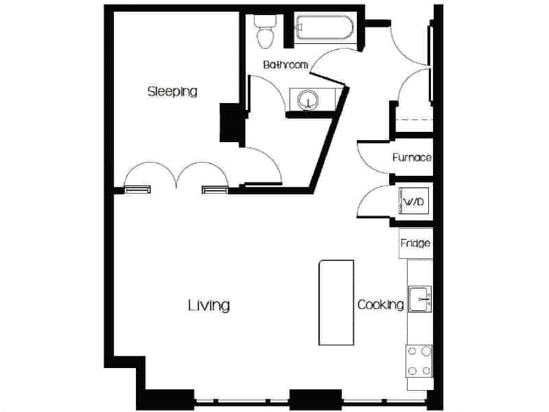 1 Bed Small Floorplan